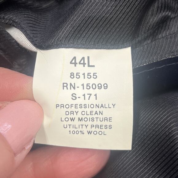 Vintage Barrington Herringbone Tweed Wool Sport Coat Jacket 44L Two Button Gray - Picture 4 of 16